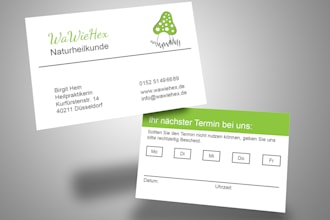 create a professional business card design for your company