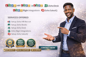 setup zoho hr recruit zoho books zoho desk zoho bigin automations zoho salesiq