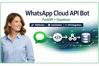 build whatsapp cloud API chatbot with fastapi, webhooks and supabase