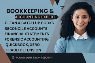 set up quickbook, bookkeeping, financial statement, forensic accounting as a CPA