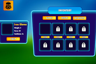 design high quality roblox game UI for higher retention