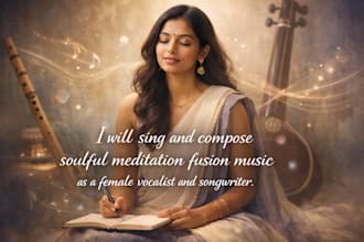 sing and compose soulful meditation fusion music as female vocalist songwriter