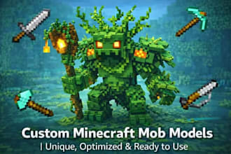 create custom minecraft mobs model texture animation in blockbench