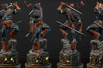 3d action figure model articulated action figure model for 3d printing