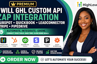ghl custom api zap integration hubspot quickbook leadconnector stripe pipedrive