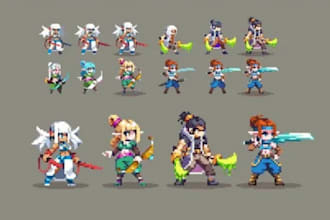 create nsfw pixel art sprite sheet character sprite sheet pixel art animation