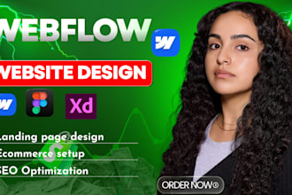 be webflow expert to design webflow website, or develop webflow website
