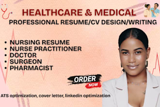 write ats optimized medical healthcare nursing resume writing cv cover letter