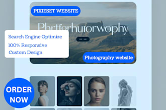 build a pixieset website, customize photography and showit