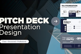 design a clean, structured pitch deck or presentation that communicates clearly