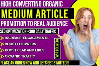 do promotion for medium article, medium follower