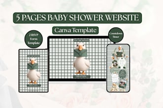 create a custom baby shower website with rsvp and gallery
