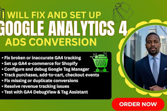 set up ga4 ecommerce tracking and GTM for shopify, woocommerce