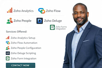setup zoho analytics zoho flows zoho people zoho deluge zoho form integration