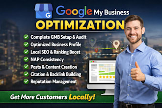 optimize google my business for local seo, gmb ranking and citation