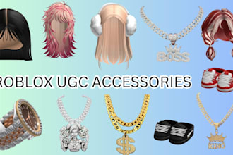 design roblox ugc, accessories, chain, wearable, hair, shoulder pet, avatar item