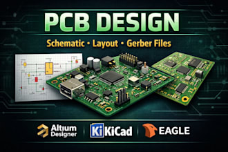 design professional pcb schematic, layout with gerber files