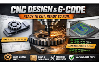 design cnc ready cad files and toolpaths for wood or metal
