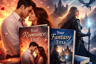 professional design custom book cover for romance and fantasy