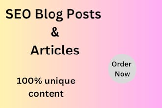 write SEO articles and blog posts