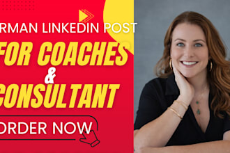 create professional german linkedin content for coaches and consultants