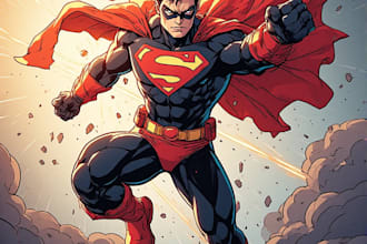 draw superhero comic character illustration