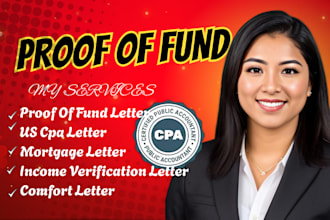create verified notarize proof of fund documentation for funding and application