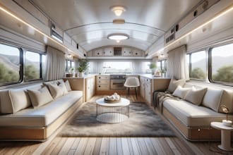design professional 3d caravan, camper van, or mobile home interior layout
