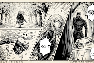 draw storyboards for 2d anime manga animation, cartoon videos, game, line art