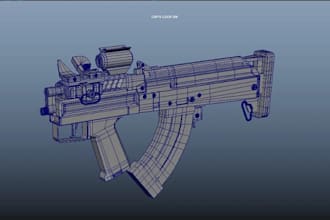 create 3d weapon, 3d gun model, fivem gta gun, weapon prop, game weapon modding
