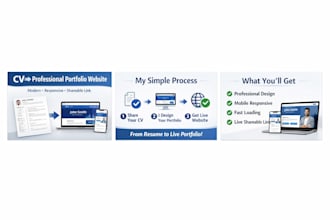 create a modern personal portfolio website from your CV or resume