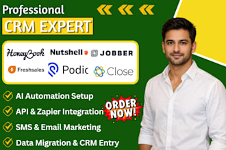 setup honeybook freshsales nutshell automation podio jobber close io integration