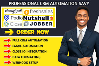 setup honeybook freshsales nutshell automation podio jobber close io integration