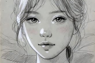 make a creative pencil or digital sketch