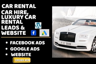 generate car rental, car hire, luxury car rental leads, automotive website