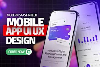 design your mobile app, web app ui ux in figma for saas startup