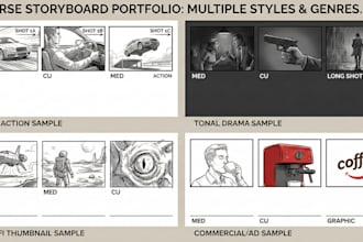 draw professional industry standard storyboards