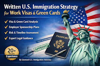 provide US immigration strategy for work visas  and green cards