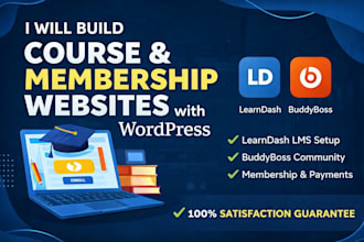 build a professional learndash lms website or online course wordpress platform