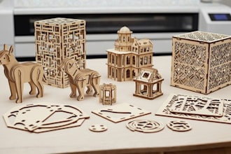 design 3d puzzles toys, home decor dxf svg cnc laser cut files for laser cutting