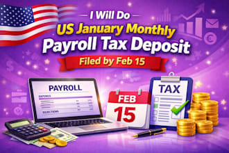 process US monthly payroll tax and file form 941 with accurate bookkeeping