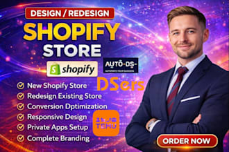 shopify website design dropshipping store upload product via autods dsers temu