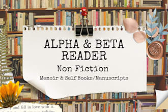 alpha read and beta read your memoir and self help manuscript
