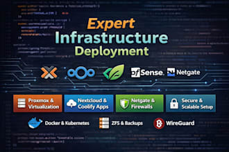deploy and configure proxmox, nextcloud, coolify, pfsense, netgate, opnsense