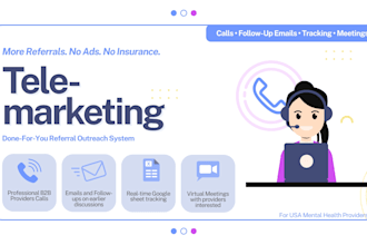 build referral network for mental health practices via telemarketing