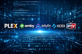 setup configure plex, jellyfin, emby, kodi media servers for movies, TV, music