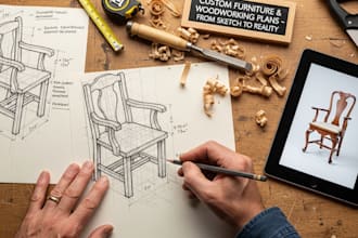 get your furniture or woodworking plans drawn up from a sketch or photo