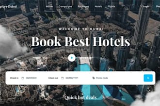 build short term rental website property management website hotel booking site