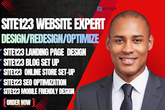 do site123 website design, redesign or fix site123 website, SEO for your brand
