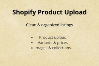 upload and organize products on your shopify store